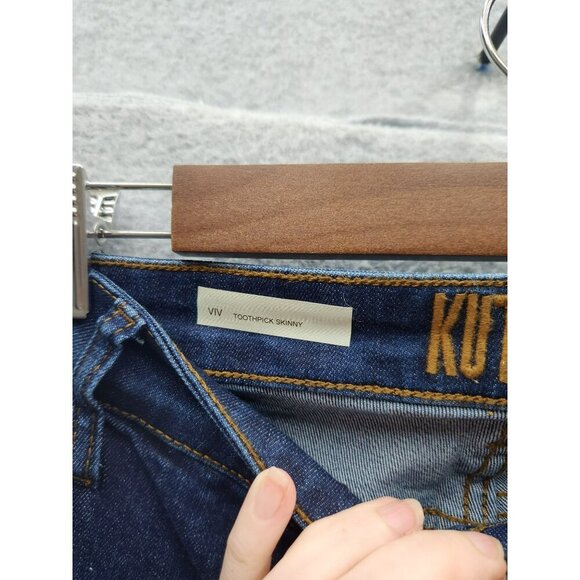 Kut From The Kloth VIV Toothpick Skinny Jeans 26W Dark Wash Denim Womens Plus Si - Picture 3 of 9